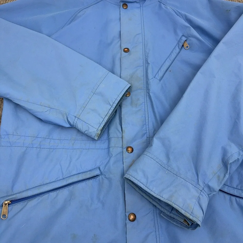 Vintage Windy Pass By The North Face Jacket Mens L Blue Gore-Tex Hooded Gorpcore